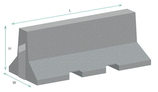 concrete Jersey barriers - illustration