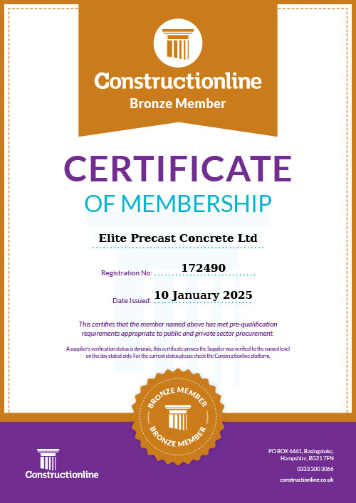 Constructionline Bronze Membership Certificate 2025-2026